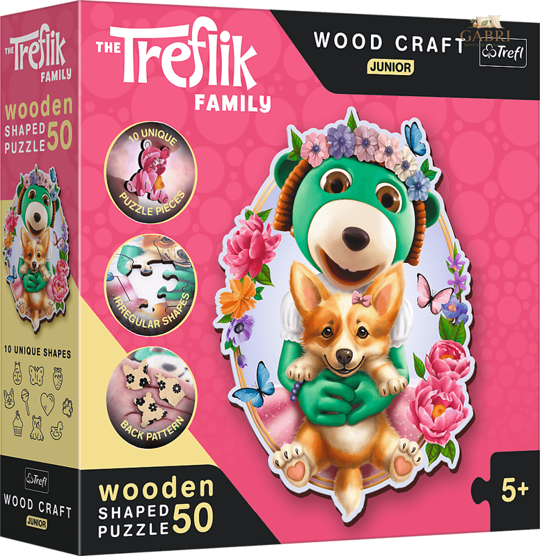 Wood Craft Junior puzzle Šťastní Treflíci 50 dílků