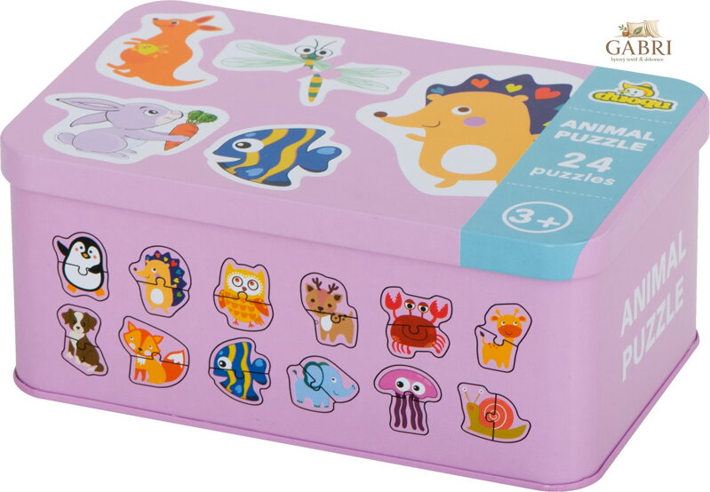 KIK Puzzle v boxu Zvířátka 24 dílků