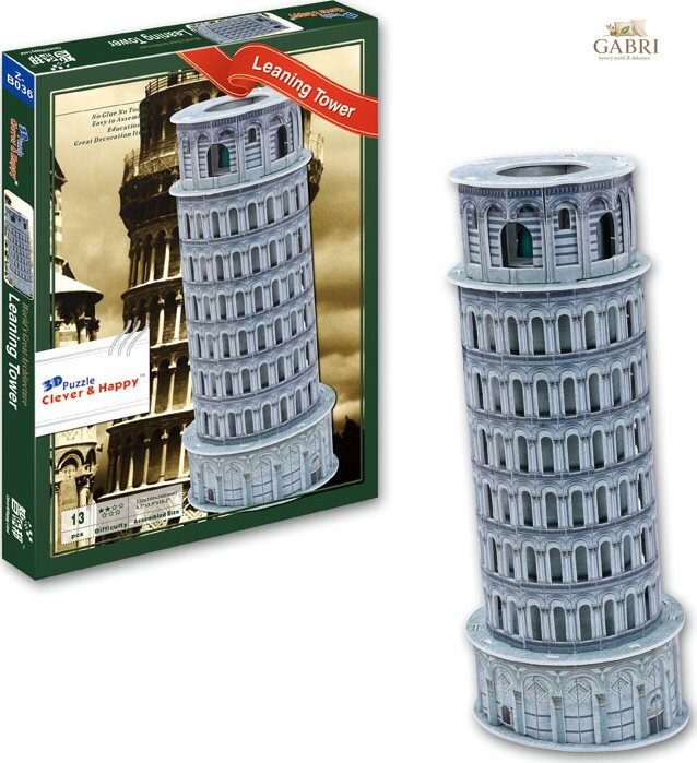CLEVER&HAPPY 3D puzzle Šikmá věž, Pisa 13 dílků