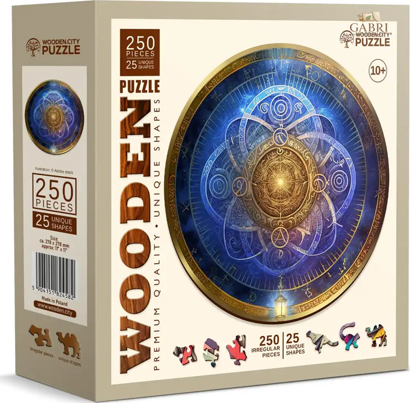 WOODEN CITY Dřevěné puzzle Modrý zvěrokruh 250 dílků