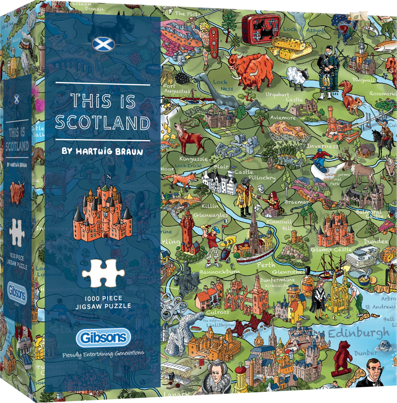 GIBSONS Puzzle Toto je Skotsko 1000 dílků