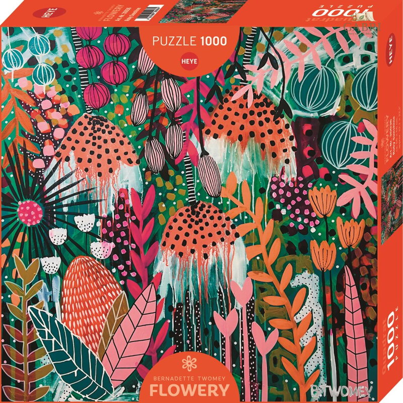 HEYE Čtvercové puzzle Flowery: Rubínový svit slunce 1000 dílků