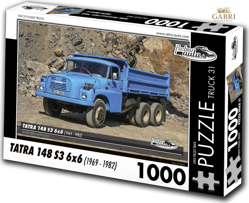 RETRO-AUTA Puzzle TRUCK č.31 Tatra 148 S3 6x6 (1969 - 1982) 1000 dílků