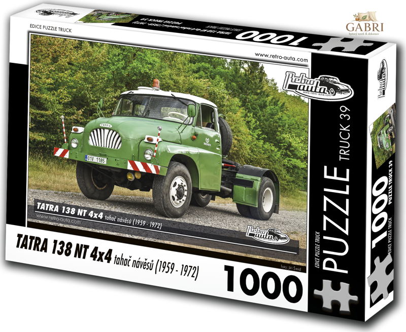 RETRO-AUTA Puzzle TRUCK č.39 Tatra 138 NT 4x4 tahač návěsů (1959 - 1972) 1000 dílků