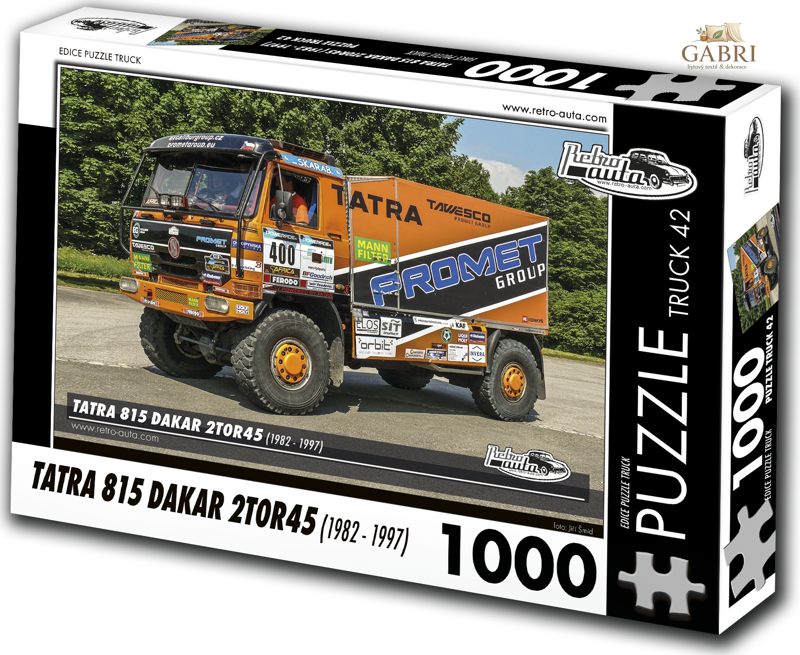 RETRO-AUTA Puzzle TRUCK č.42 Tatra 815 Dakar 2T0R45 (1982 - 1997) 1000 dílků
