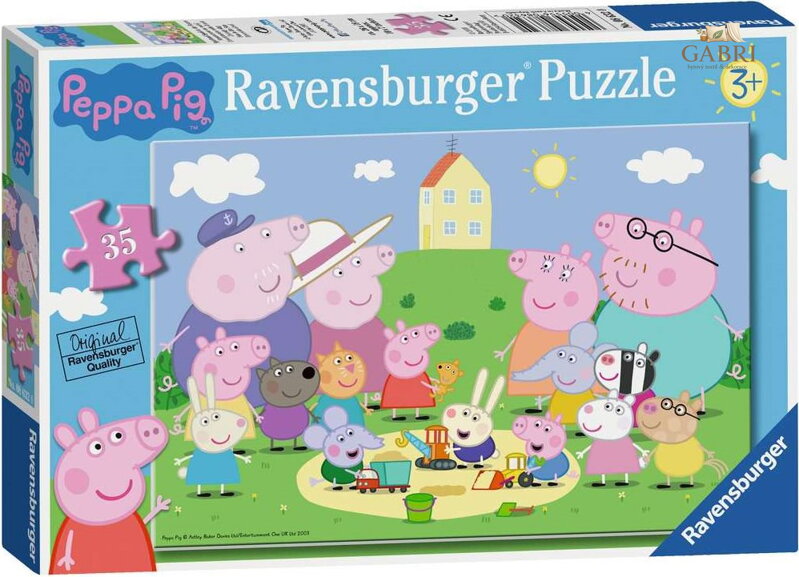 RAVENSBURGER Puzzle Prasátko Peppa: Zábava na slunci 35 dílků