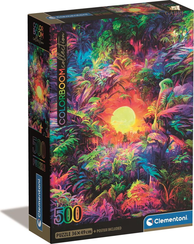 CLEMENTONI Puzzle ColorBoom: Východ slunce v džungli 500 dílků