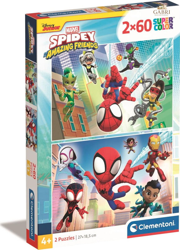 CLEMENTONI Puzzle Spidey a jeho úžasní přátelé 2x60 dílků