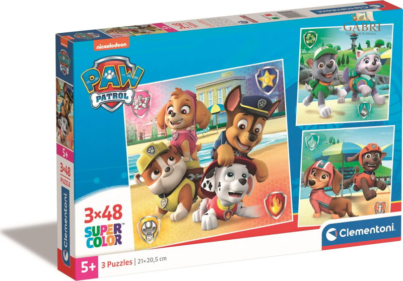 CLEMENTONI Puzzle Tlapková patrola 3x48 dílků