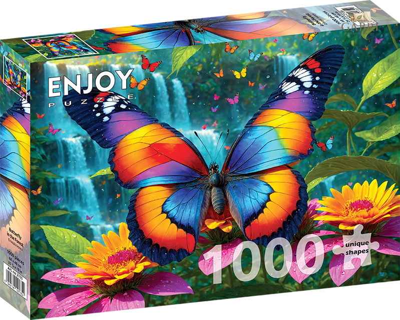 ENJOY Puzzle Motýl v lese 1000 dílků