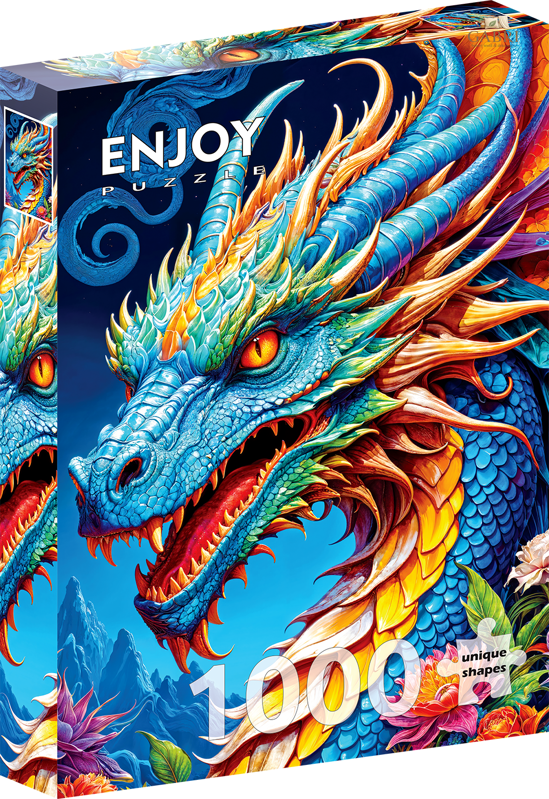 ENJOY Puzzle Modrý drak 1000 dílků