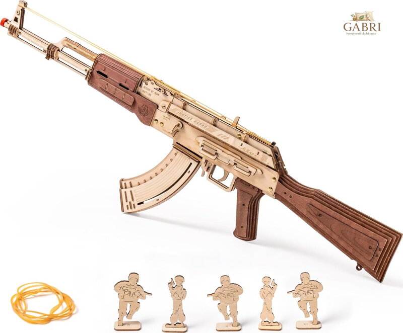 ROBOTIME Rokr 3D dřevěné puzzle AK-47 Assault Rifle 315 dílků