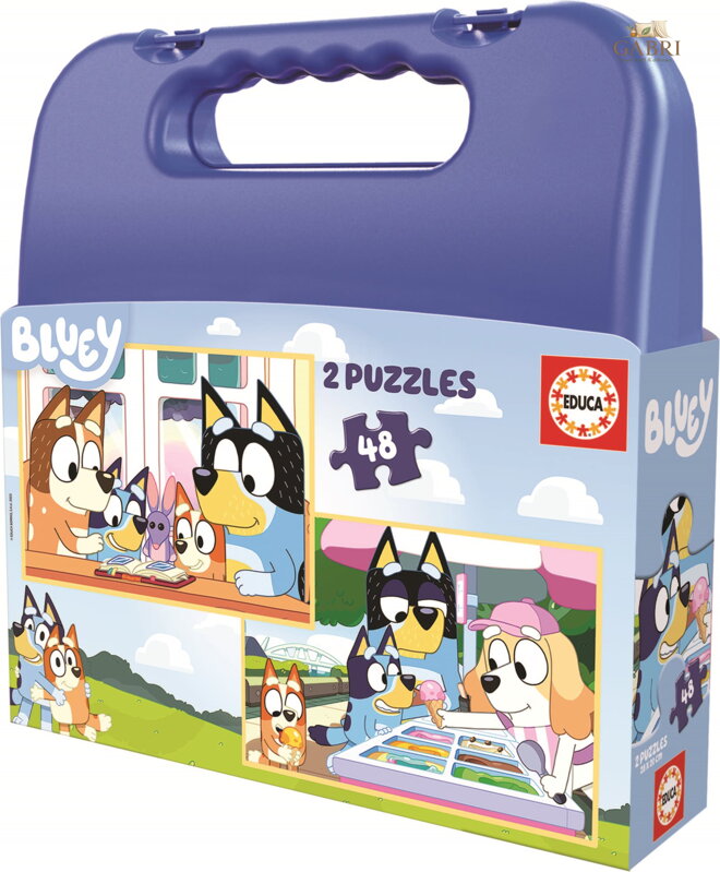 EDUCA Puzzle v kufříku Bluey 2v1 (48 dílků)