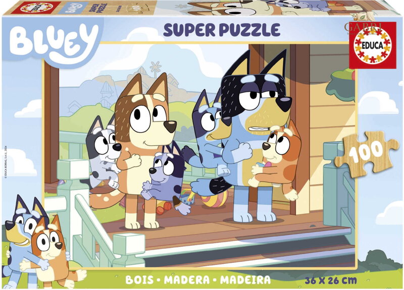 EDUCA Dřevěné puzzle Bluey 100 dílků
