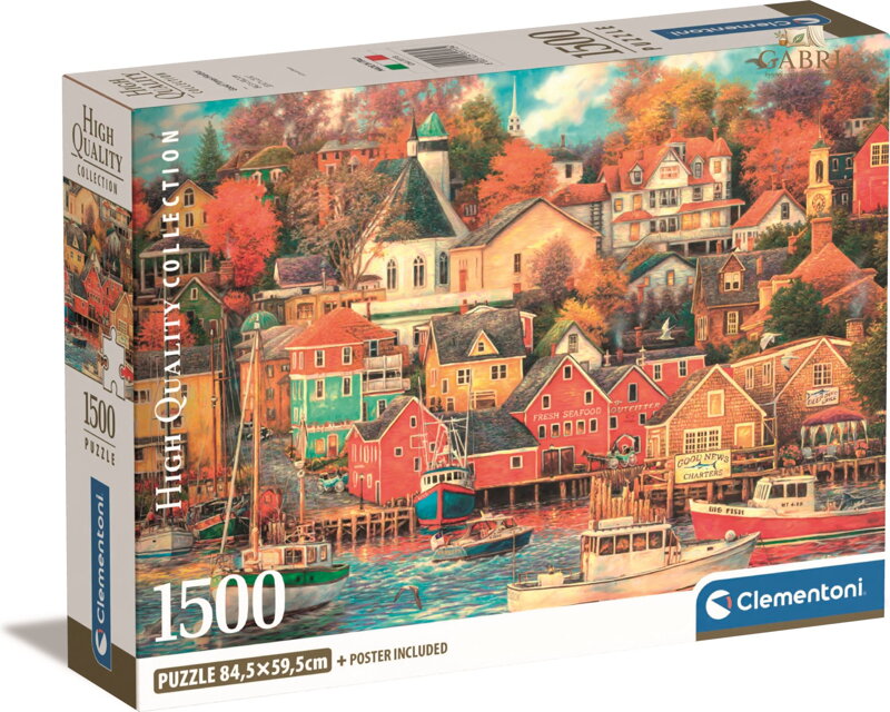 CLEMENTONI Puzzle Přístav dobrých časů 1500 dílků