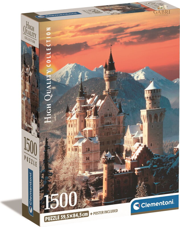 CLEMENTONI Puzzle Neuschwanstein 1500 dílků