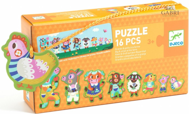 DJECO Puzzle Velcí a malí na farmě 16 dílků