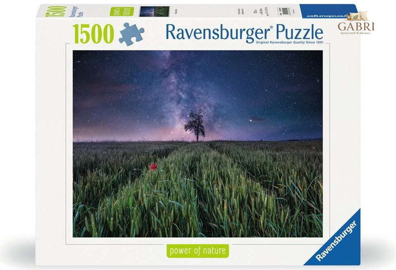 RAVENSBURGER Puzzle Noční obloha nad obilným polem 1500 dílků