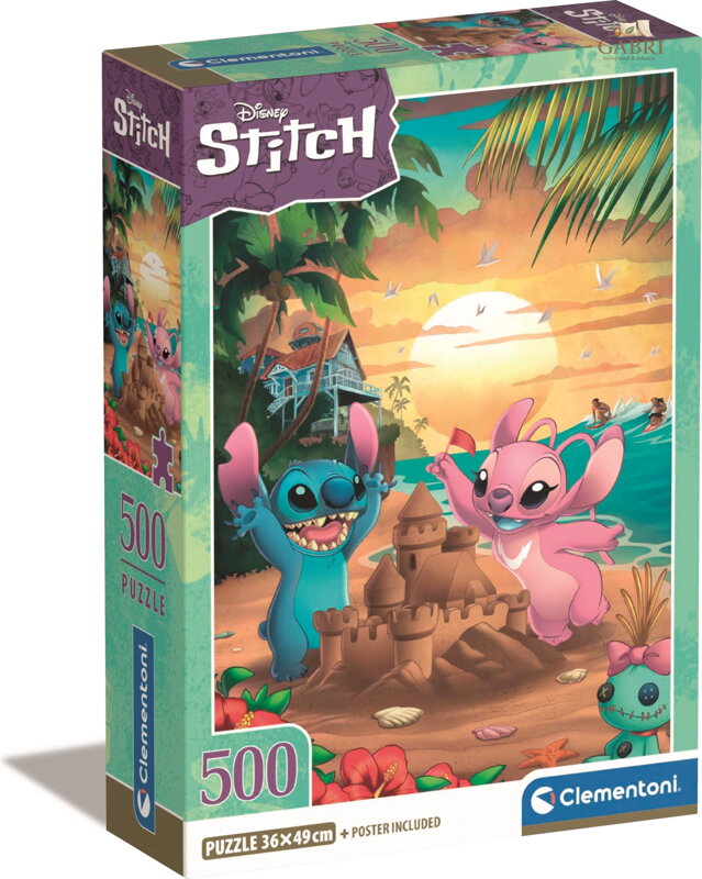 CLEMENTONI Puzzle Lilo&Stitch: Stitch a Angel 500 dílků