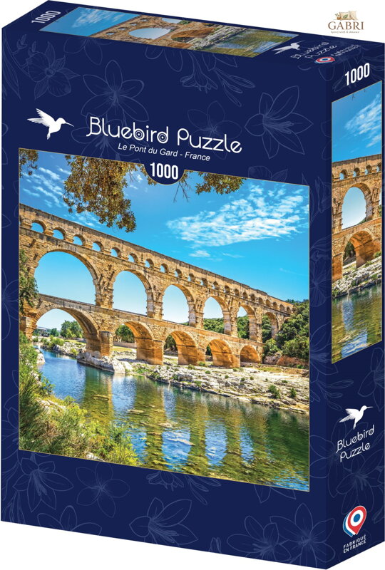 BLUEBIRD Čtvercové puzzle Pont du Gard, Francie 1000 dílků