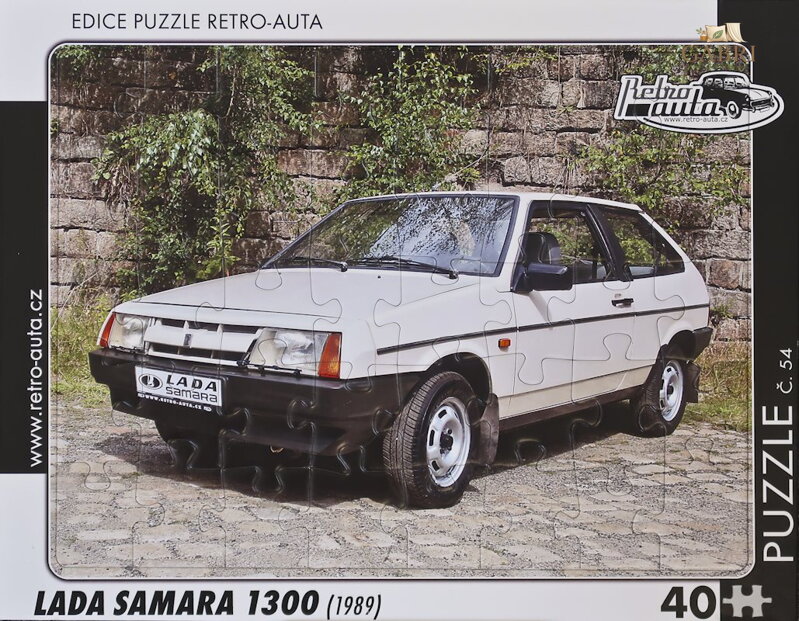 RETRO-AUTA Puzzle č.54 Lada Samara 1300 (1989) 40 dílků