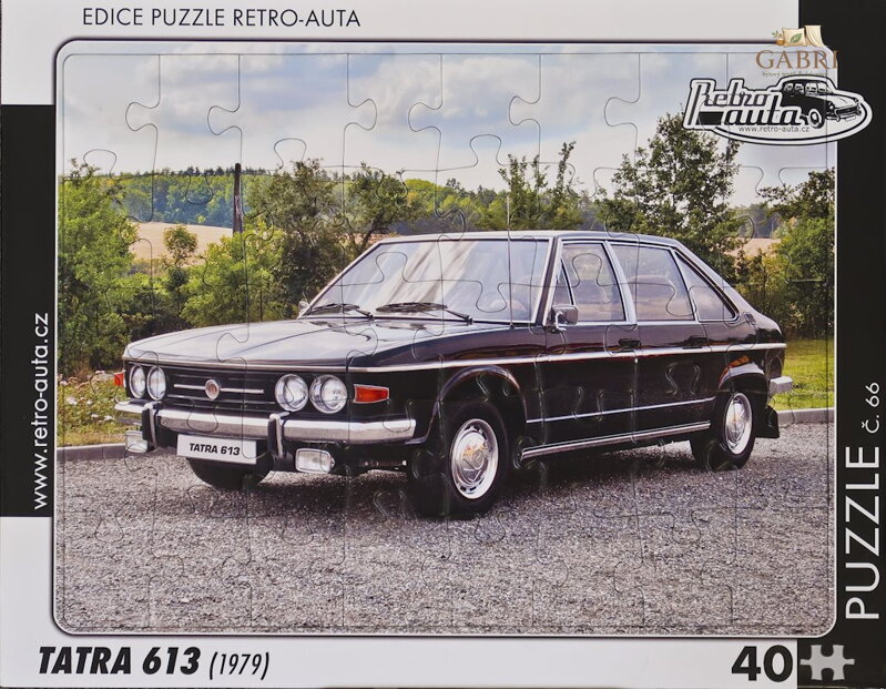 RETRO-AUTA Puzzle č.66 Tatra 613 (1979) 40 dílků