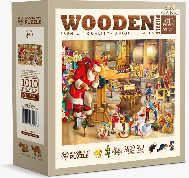 WOODEN CITY Dřevěné puzzle Santova dílna 1010 dílků
