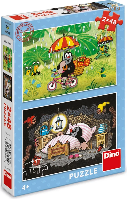 DINO Puzzle Krteček: Krtkův den 2x48 dílků