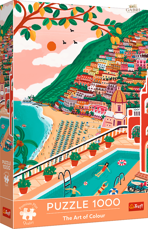 TREFL Puzzle Premium Plus The Art of Colour:  Positano, Itálie 1000 dílků