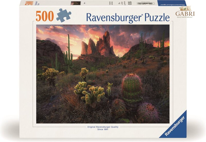 RAVENSBURGER Puzzle Kaktusy za soumraku 500 dílků