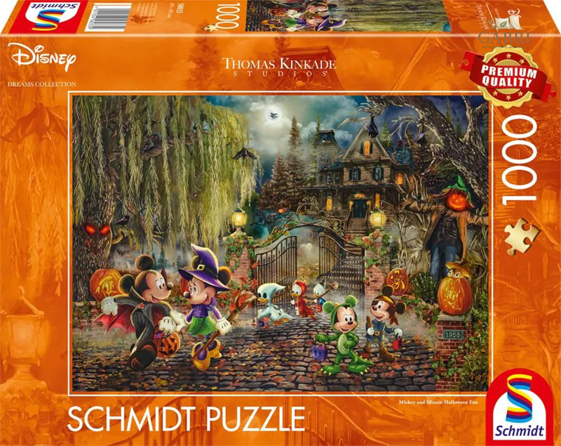SCHMIDT Puzzle Disney: Mickey a Minnie o Halloweenu 1000 dílků
