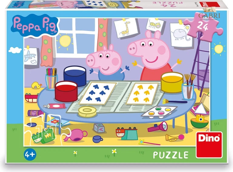 DINO Puzzle Peppa Pig: Výtvarník 24 dílků