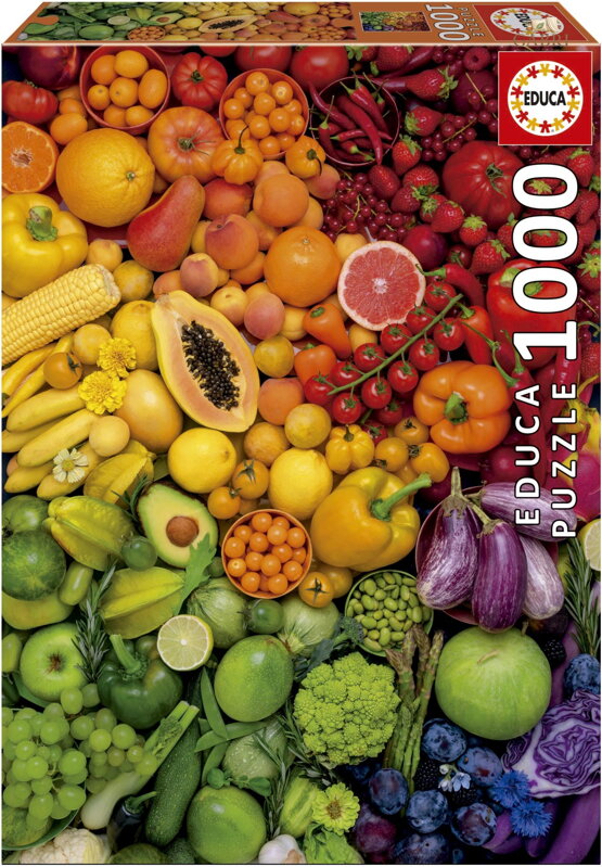 EDUCA Puzzle Barevné vitamíny 1000 dílků