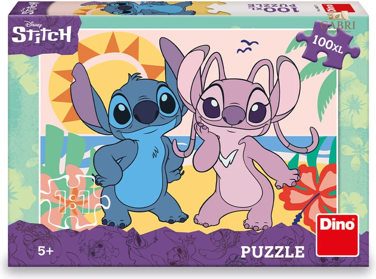 DINO Puzzle Stitch na pláži XL 100 dílků