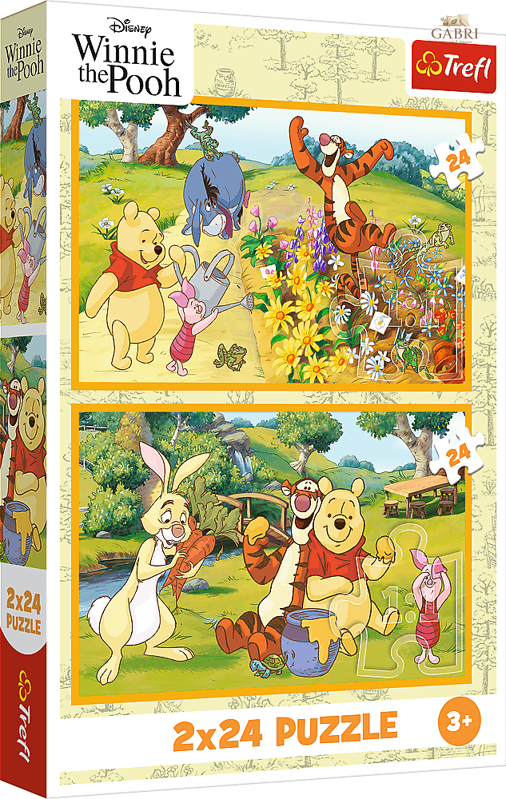 TREFL Puzzle Medvídek Pú: Den v zahradě 2x24 dílků