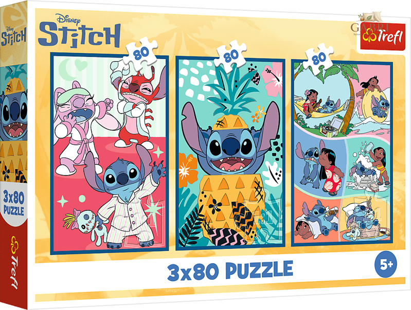 TREFL Puzzle Lilo & Stitch: Svět Stitche 3x80 dílků