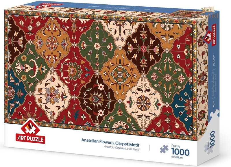 ART PUZZLE Puzzle Anatolské květiny na koberci 1000 dílků