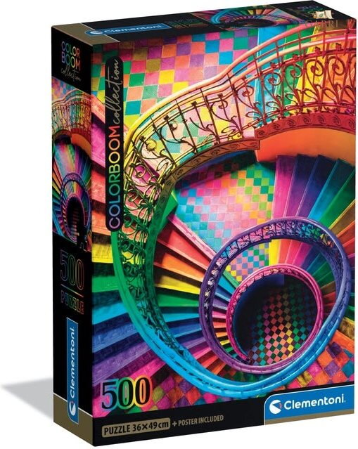 CLEMENTONI Puzzle Colorboom: Schodiště 500 dílků