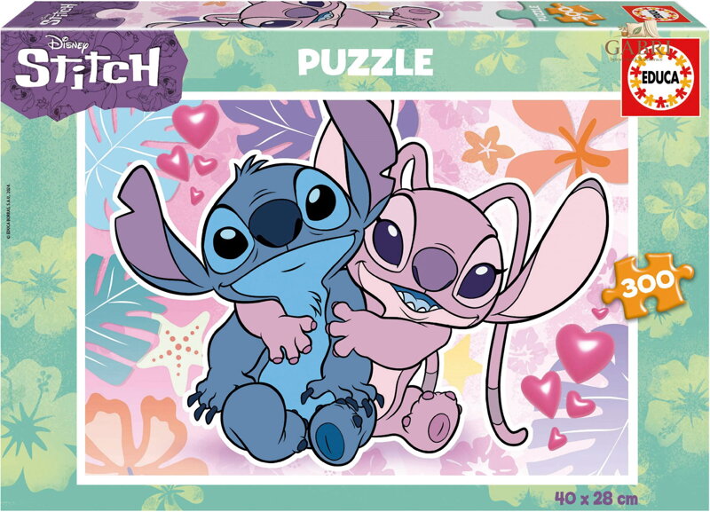 EDUCA Puzzle Disney Stitch a Angel 300 dílků