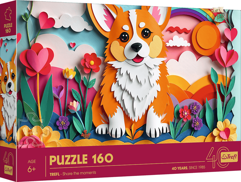 TREFL Puzzle Paper Art: Štěně 160 dílků