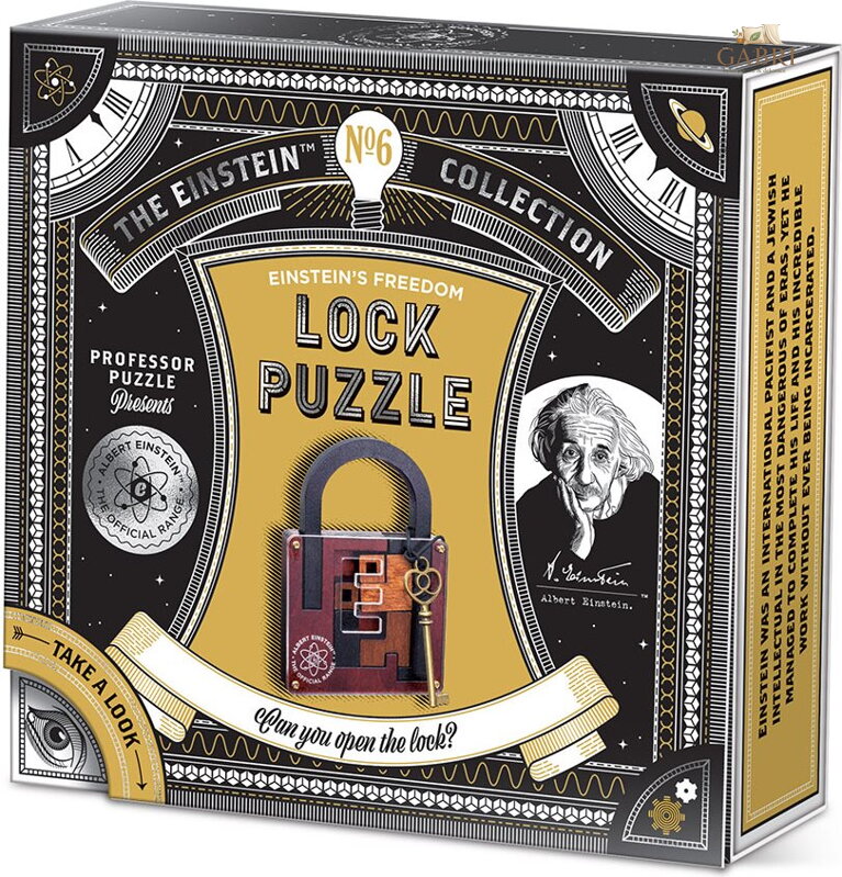 PROFESSOR PUZZLE Hlavolam Albert Einstein č.6: Lock Puzzle