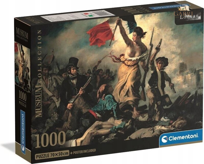 CLEMENTONI Puzzle Museum Collection: Svoboda vede lid na barikády 1000 dílků