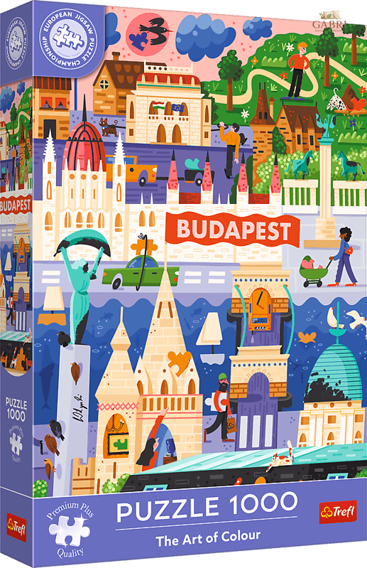 TREFL Puzzle Premium Plus The Art of Colour: Budapešť, Maďarsko 1000 dílků