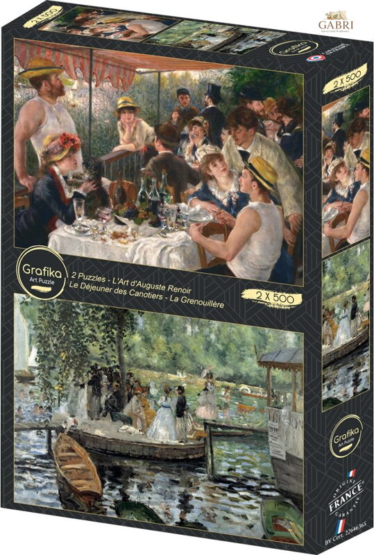 GRAFIKA Puzzle Snídaně veslařů a La Grenouillère 2x500 dílků