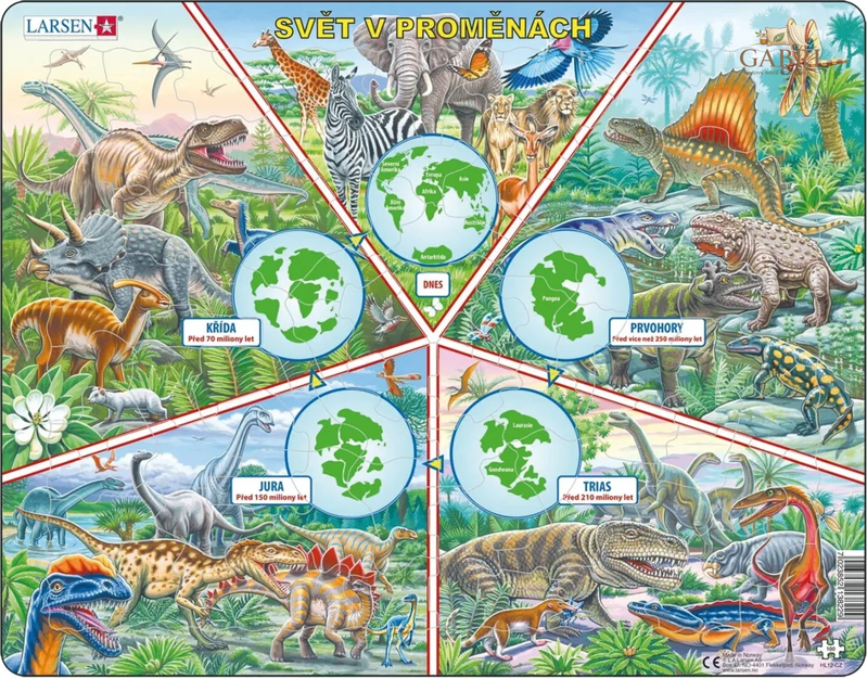 LARSEN Puzzle Svět v proměnách 100 dílků