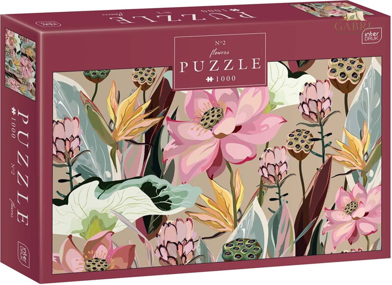 INTERDRUK Puzzle Flowers: Lotusy a Protey 1000 dílků