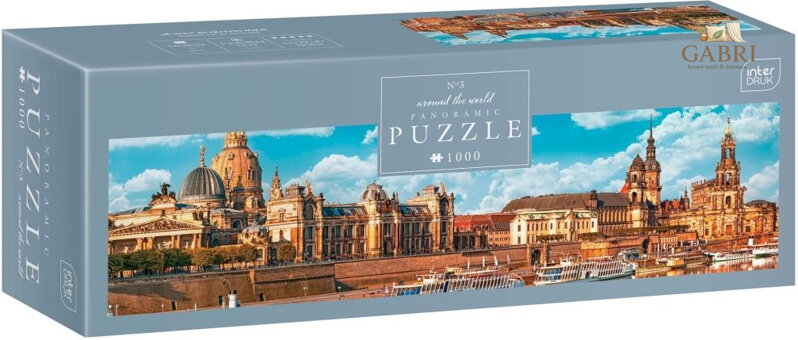 INTERDRUK Panoramatické puzzle: Around the World: Drážďany, Německo 1000 dílků