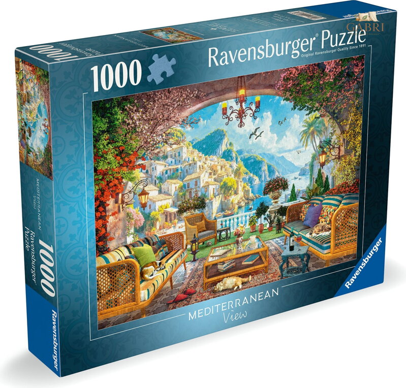 RAVENSBURGER Puzzle Pohádkový výhled na Středomoří 1000 dílků