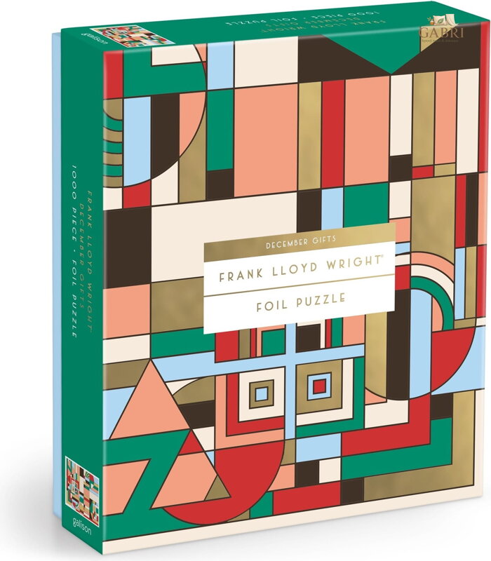 GALISON Metalické puzzle Frank Lloyd Wright: Prosincové dárky 1000 dílků