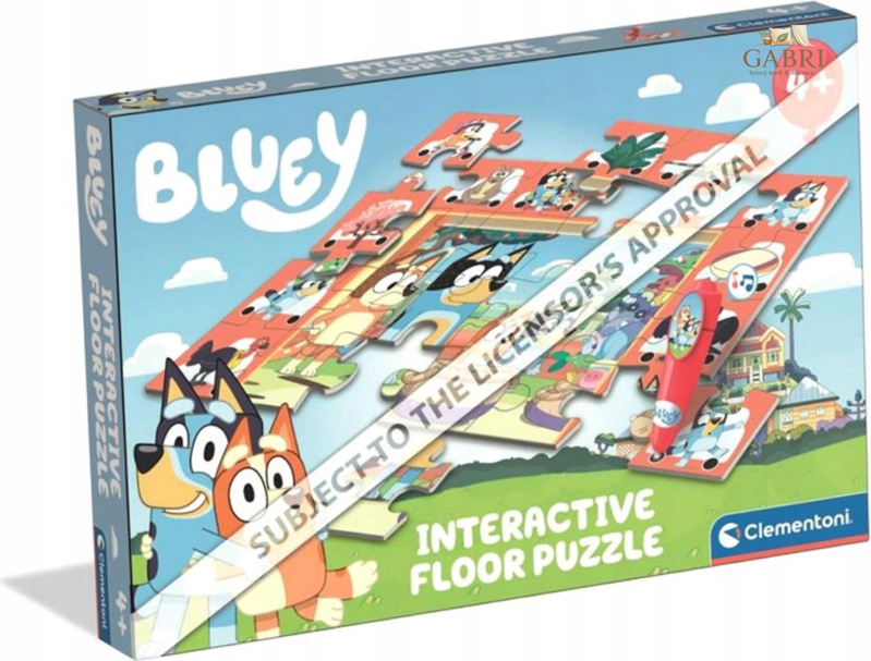 CLEMENTONI Podlahové puzzle s interaktivním perem Bluey 24 dílků